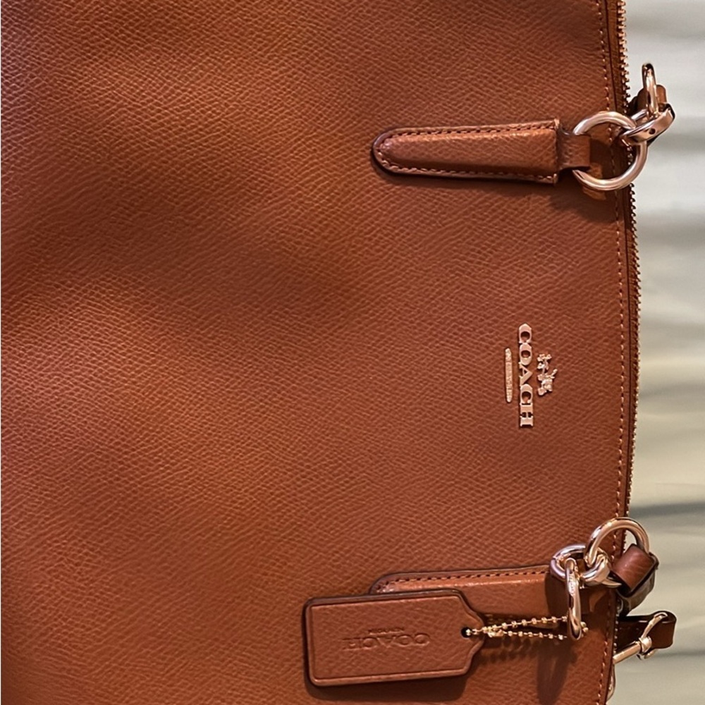 Coach Tan Tote Bag with Gold Hardware